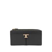 Tod's Svart Continental Plånbok Black, Dam