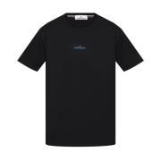 Stone Island Svarta T-shirts & Polos Aw24 Black, Herr