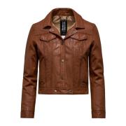 BomBoogie Leather Jackets Brown, Dam