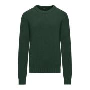 BomBoogie Varm Bomull Crew Neck Sweater Green, Herr