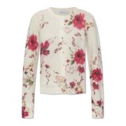 Blumarine Kofta med blommotiv Beige, Dam