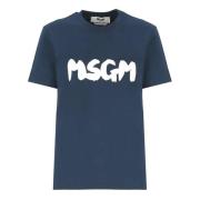 Msgm T-Shirts Blue, Dam