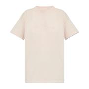 Maison Margiela T-shirt med logotyp Pink, Dam