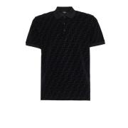 Fendi FF Motif Polo Shirt Black, Herr