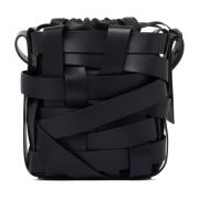 Jil Sander Svart Crossbody-väska med Flätat Design Black, Dam