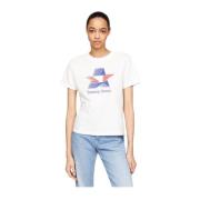 Tommy Jeans Stjärna T-shirt 100% Bomull White, Dam