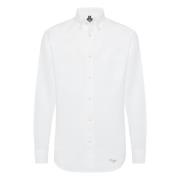 Boggi Milano Skjorta i Oxfordväv, Regular Fit White, Herr