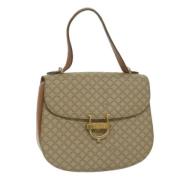 Celine Vintage Pre-owned Canvas handvskor Beige, Dam