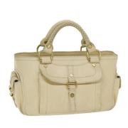 Celine Vintage Pre-owned Laeder handvskor Beige, Dam