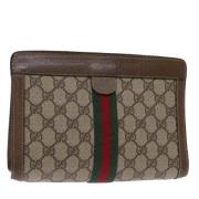 Gucci Vintage Pre-owned Canvas kuvertvskor Beige, Dam