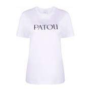 Patou Vit Logo Print Skjorta Kvinnor White, Dam