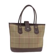 Burberry Vintage Pre-owned Canvas handvskor Beige, Dam