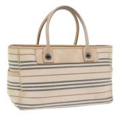 Burberry Vintage Pre-owned Canvas handvskor Beige, Dam