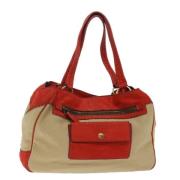 Prada Vintage Pre-owned Canvas handvskor Beige, Dam