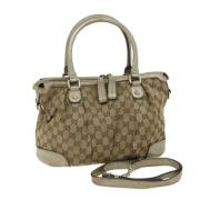 Gucci Vintage Pre-owned Canvas handvskor Beige, Dam