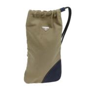 Prada Vintage Pre-owned Canvas necessrer Beige, Dam