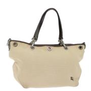 Burberry Vintage Pre-owned Canvas handvskor Beige, Dam