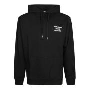 Drole de Monsieur Snygg Hoodie med Slogan Print Black, Herr