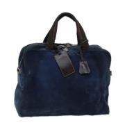 Prada Vintage Pre-owned Mocka handvskor Blue, Dam