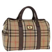 Burberry Vintage Pre-owned Canvas handvskor Beige, Dam