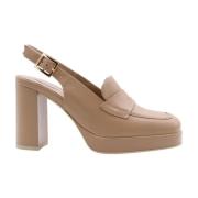 Nerogiardini Klackloafers Beige, Dam