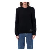 A.p.c. Svart Stickad Edward Tröja Aw24 Black, Herr