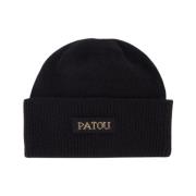 Patou Ull Beanie i Svart Kashmir Black, Dam