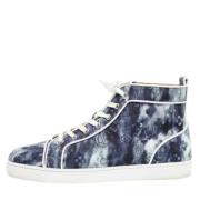 Christian Louboutin Pre-owned Pre-owned Canvas sneakers Blue, Herr