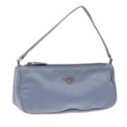 Prada Vintage Pre-owned Nylon necessrer Blue, Dam