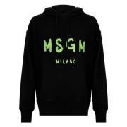 Msgm Svart Tröja Kollektion Black, Herr