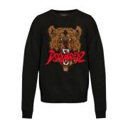 Dsquared2 Svart Sweatshirt Aw24 Herrkläder Black, Herr