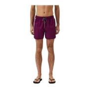 Emporio Armani Lila Logo Band Badshorts Purple, Herr