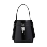 Givenchy Svart Läder Topp Handväska Black, Dam