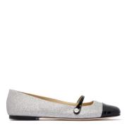 Jimmy Choo Svarta platta skor Elegant stil Gray, Dam