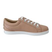 Jimmy Choo Puderrosa Läder Sneakers Pink, Dam