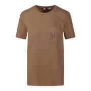 Max Mara Madera T-shirt Kamel Bomull Rund Hals Beige, Dam