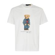 Ralph Lauren Casual Bomull T-shirt White, Herr