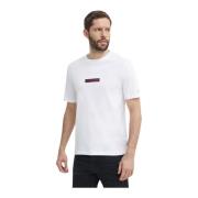 Tommy Hilfiger Bomull T-shirt - Rak passform, Korta ärmar White, Herr