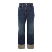 Alexander McQueen Stiliga Damjeans Kollektion Blue, Dam