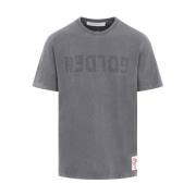 Golden Goose Grå Bomull Crew Neck T-Shirt Gray, Herr