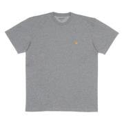 Carhartt Wip Grå Heather/Guld Kortärmad T-shirt Gray, Herr