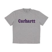 Carhartt Wip Bubble Tee Grå Heather/Cassis Gray, Dam