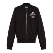 Versace Jeans Couture Sweatshirt med logotyp Black, Herr