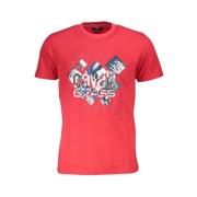 Cavalli Class Röd Bomull Logo Print T-shirt Red, Herr