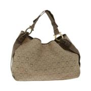 Salvatore Ferragamo Pre-owned Pre-owned Bomull axelremsvskor Beige, Da...