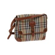 Burberry Vintage Pre-owned Canvas axelremsvskor Beige, Dam