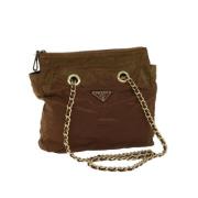 Prada Vintage Pre-owned Nylon prada-vskor Brown, Dam