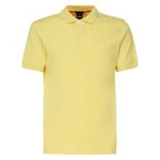 Hugo Boss Gul Bomullspolo med knappar Yellow, Herr