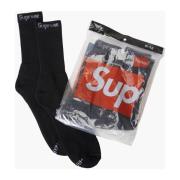 Supreme Svarta Strumpor Paket Begränsad Upplaga Black, Herr