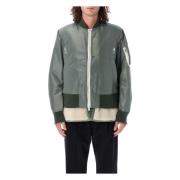 Sacai Sherpa Bomberjacka Khaki Naturlig Green, Herr